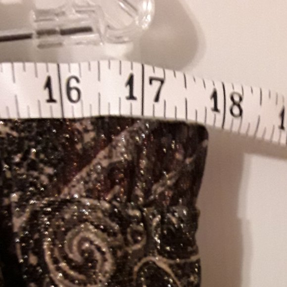 Brown sparkle patterned skirt with gold ca… - Picture 6 of 8